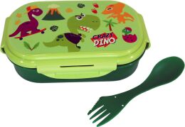 Pudełko śniadaniowe + sztućce Crazy Dino