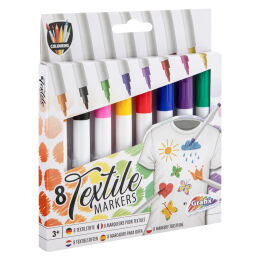 Markery tekstylne 8 sztuk - do kolorowania odzieży i akcesoriów
