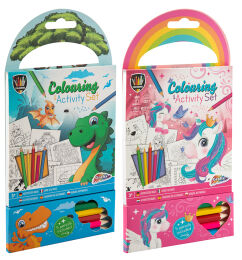 Mały zestaw do kolorowania i aktywności z kredkami ołówkowymi dla dzieci 3+