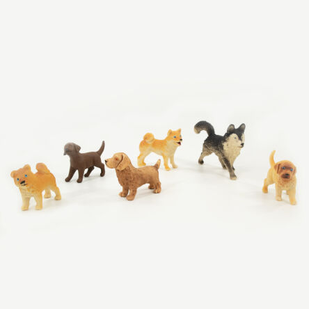 Zestaw 6 sztuk figurek psów różnych ras